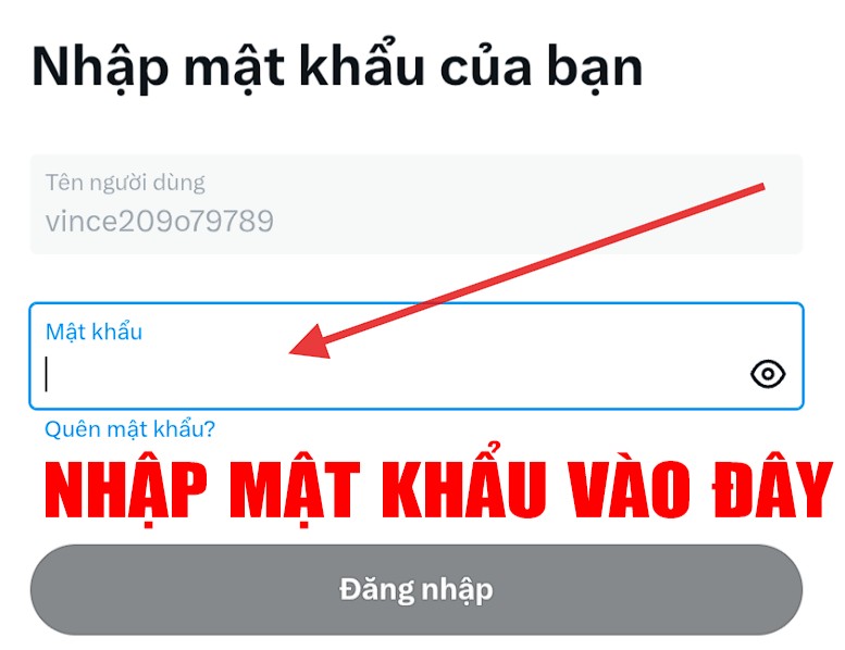 Bước 4 : Điền t&agrave;i khoản v&agrave; mật khẩu