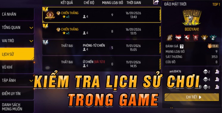 Soi lịch sử chơi game, lịch sử đăng nhập