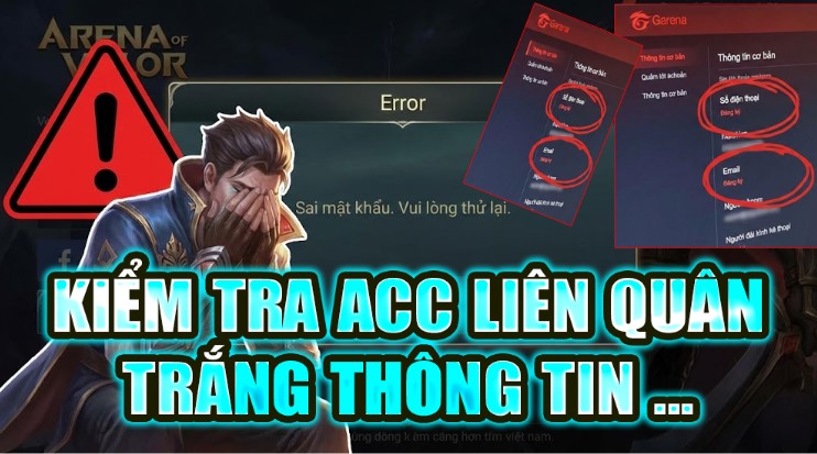 Cách kiểm tra nick Liên Quân Trắng Thông Tin hay không?