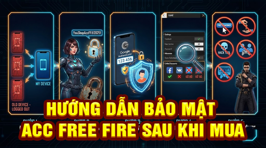 5 Bước Bảo Mật Acc Free Fire "Bất Tử" Sau Khi Mua