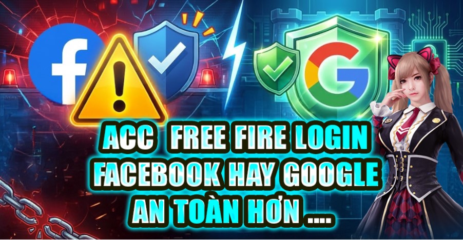 Nên mua Acc FF đăng nhập Facebook hay Google? Loại nào chống Back tốt hơn?