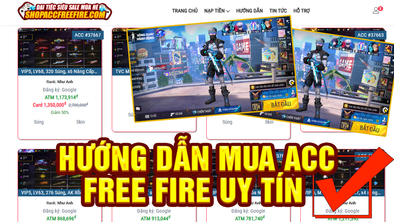 Hướng Dẫn Mua Acc Free Fire Uy Tín, Giá Rẻ Tại ShopaccFreeFire.com