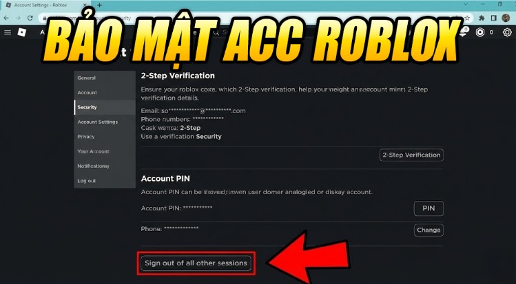 hướng dẫn bảo mật acc game roblox
