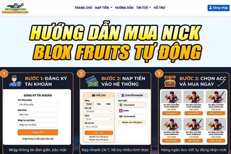 Hướng Dẫn Mua Acc Blox Fruits