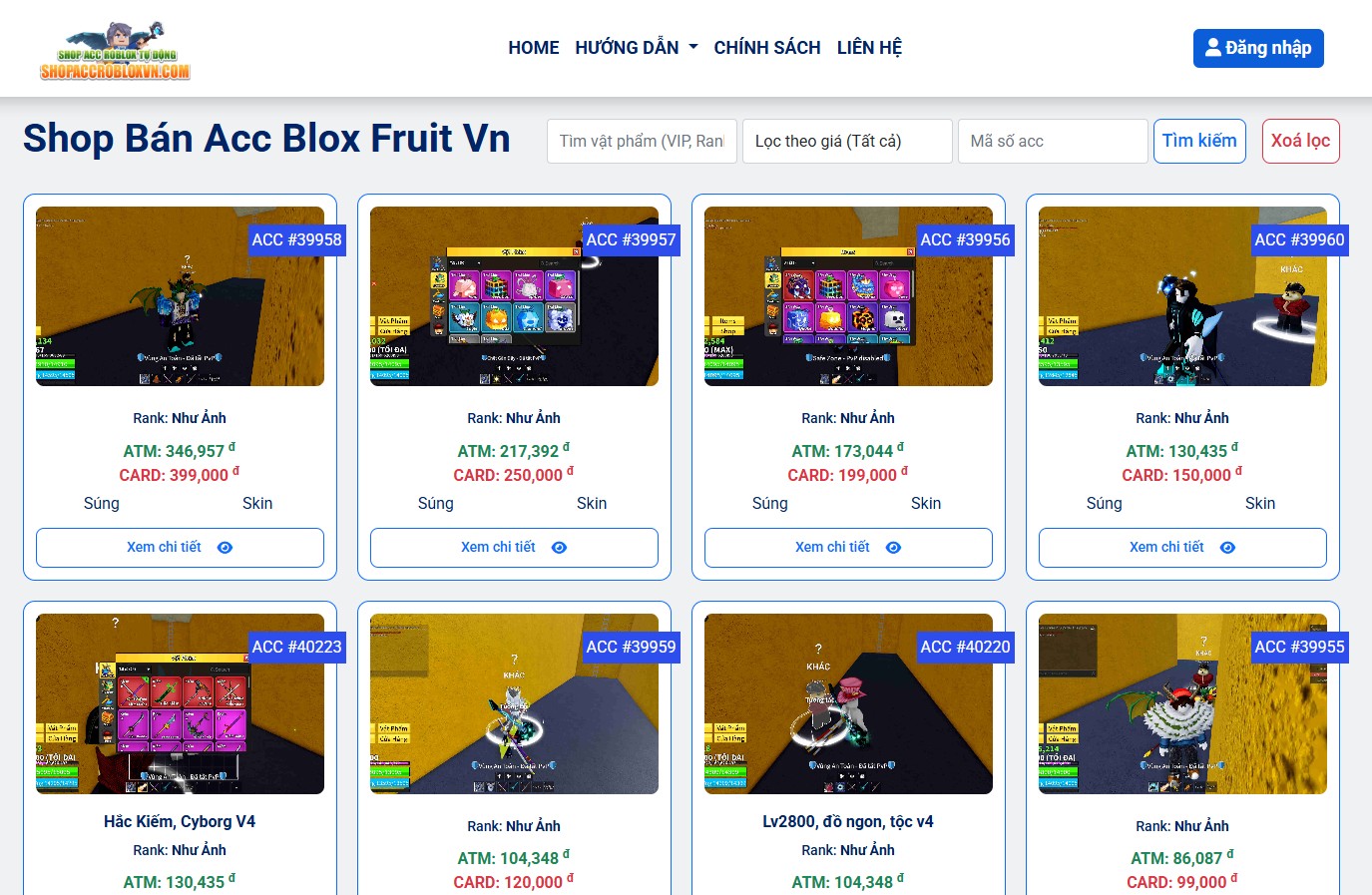 vì sao nên mua acc roblox blox fruits tại shop?