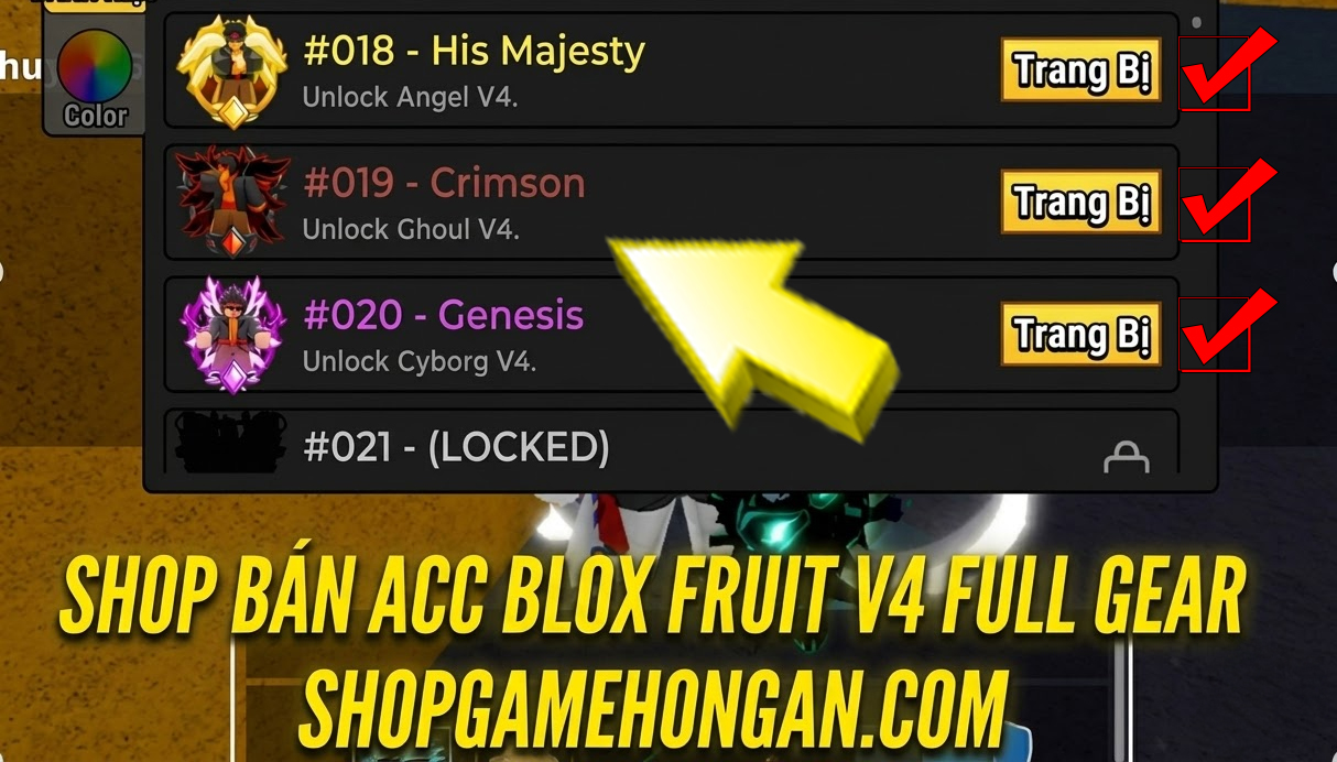 Shop Bán Acc Blox Fruits V4 Full Gear